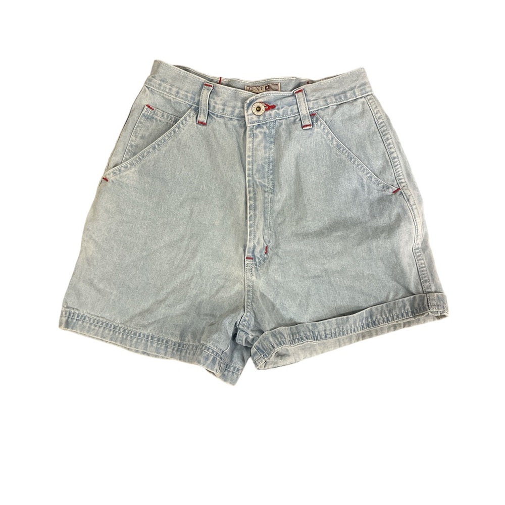 JLNY High Waisted Denim Shorts Light Wash